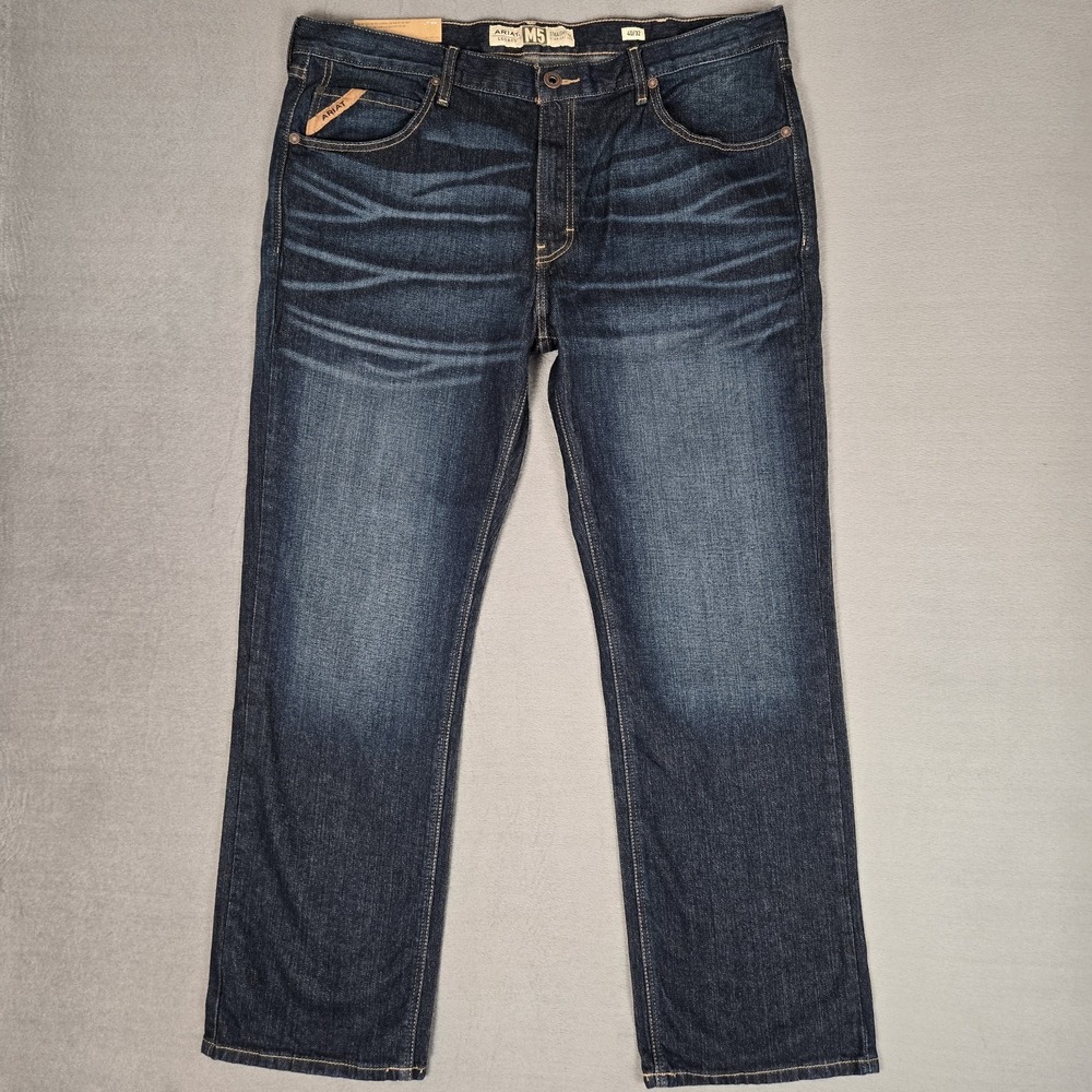 Ariat Jeans Mens 40x30 M5 Legacy Durham Dark Blue Straight Leg Stretch NWT
